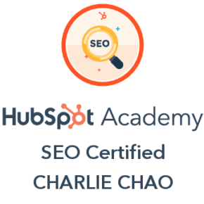 HubSpot Academy SEO certification — Charlie Chao, Kiwi Web Design Auckland