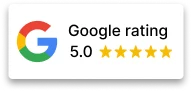 Google rating 5.0 stars